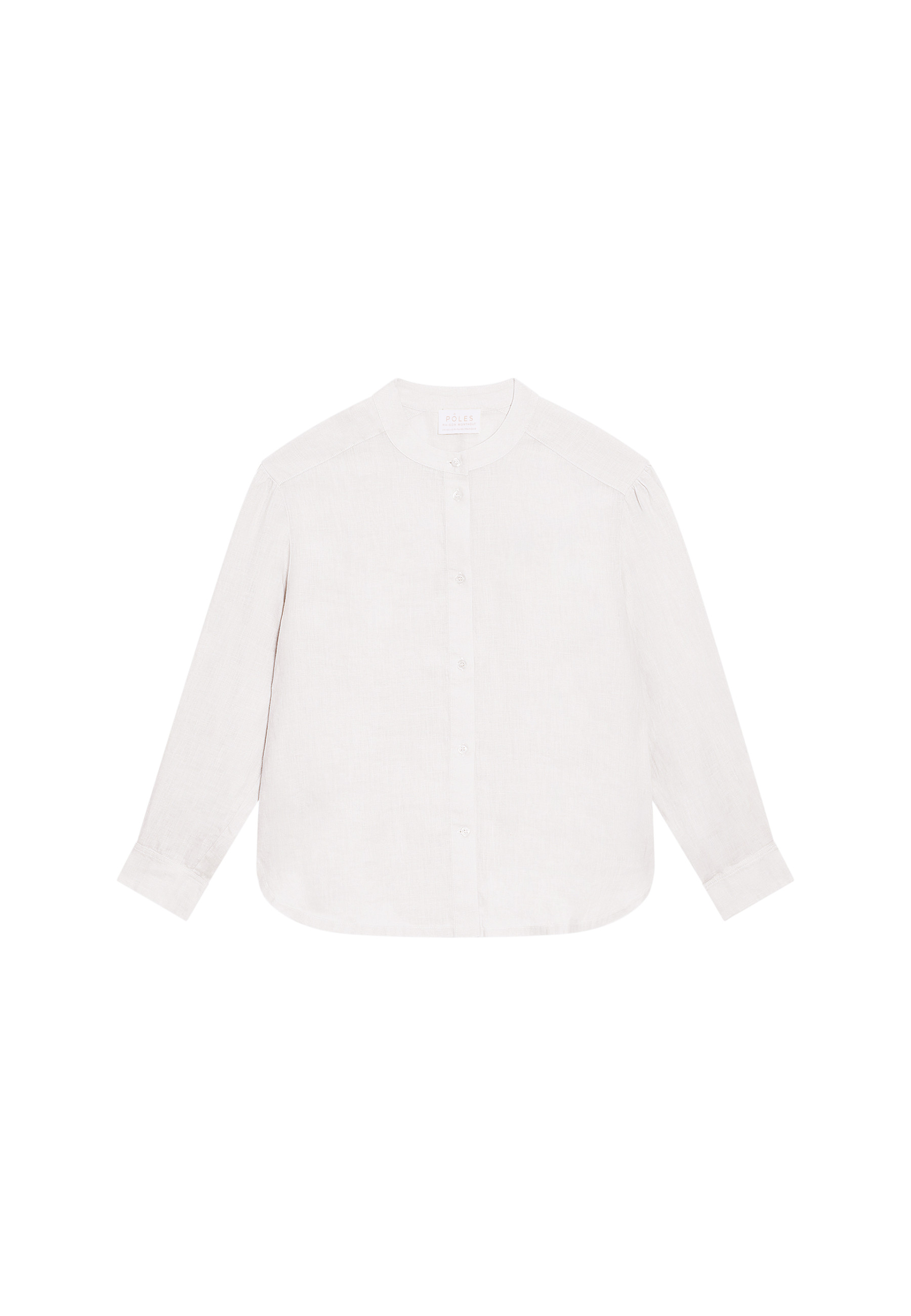 Linen blouse with tunisian collar - Vania