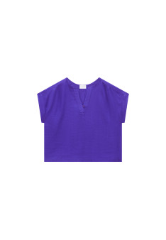 Short sleeve linen blouse - Virginie