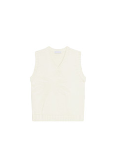 Sleeveless V-neck cotton sweater - Manon