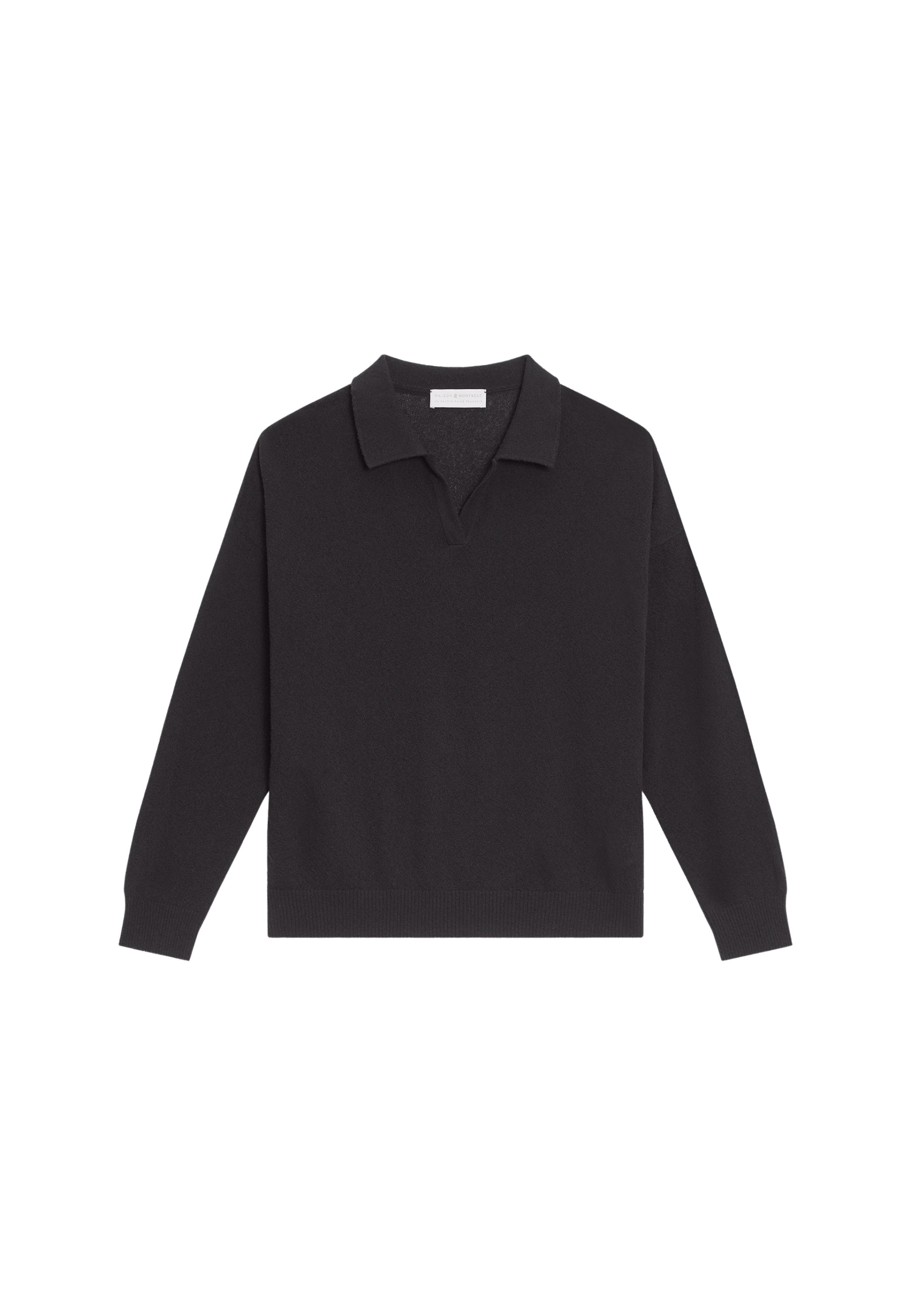 Polo manches longues en coton  brossé - Melvina