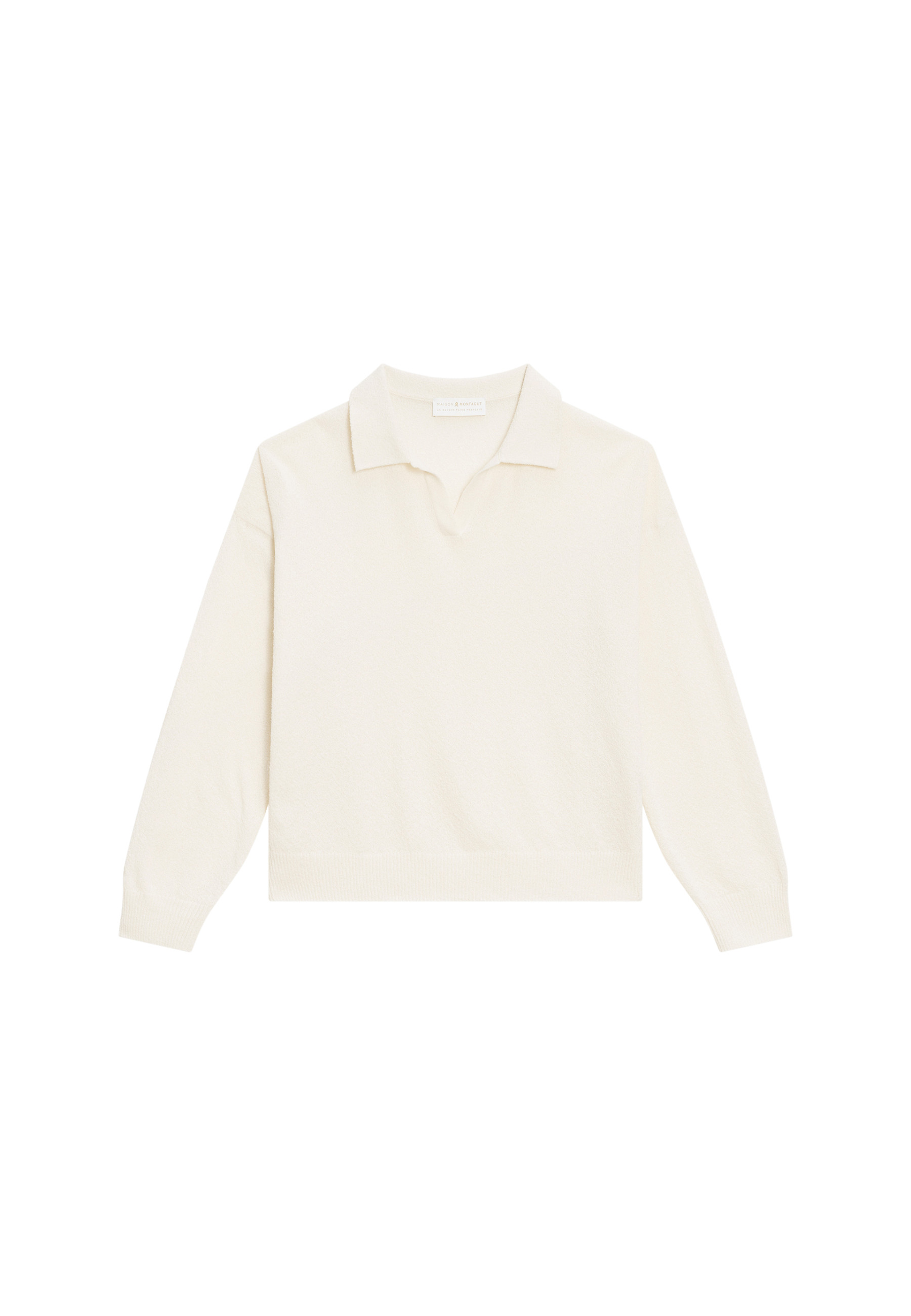 Long sleeve polo shirt in brushed cotton - Melvina