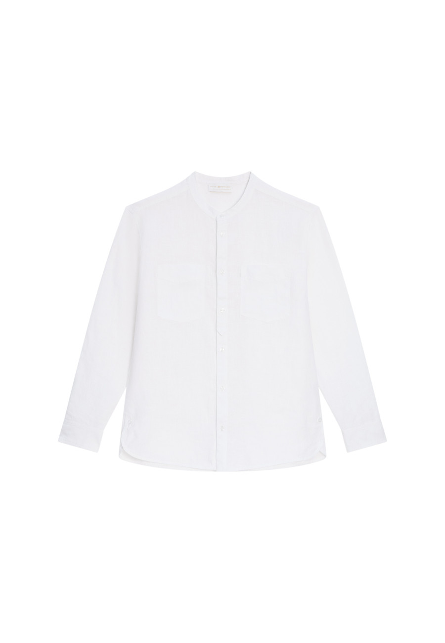 Linen shirt with tunisian collar - Dean