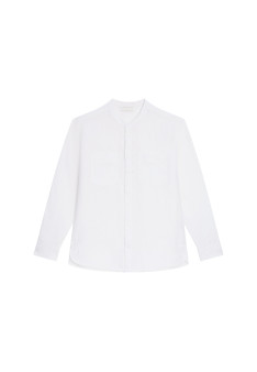 Linen shirt with tunisian collar - Dean