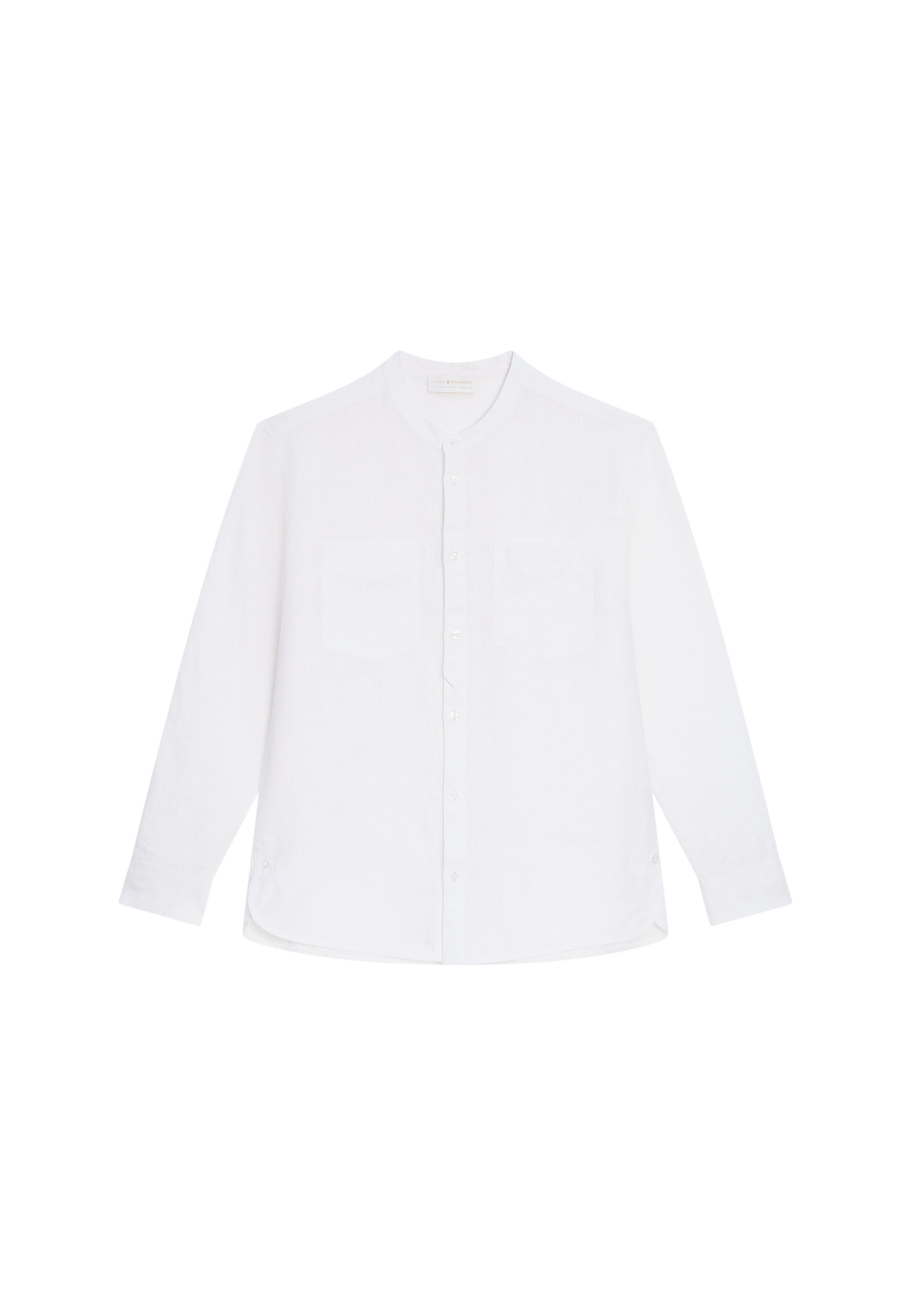 Linen shirt with tunisian collar - Dean