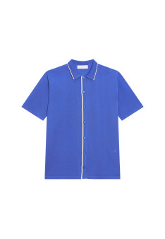 Short-sleeved shirt in Fil Lumière - Roman