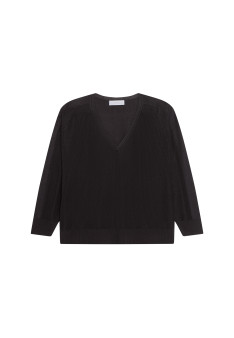 V-neck sweater in fil lumiere - Maja