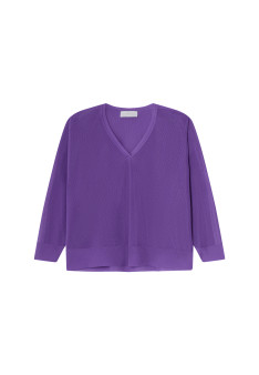 V-neck sweater in fil lumiere - Maja