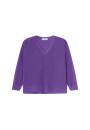 V-neck sweater in fil lumiere - Maja