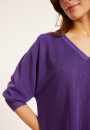 Pull col V en fil lumière - Maja