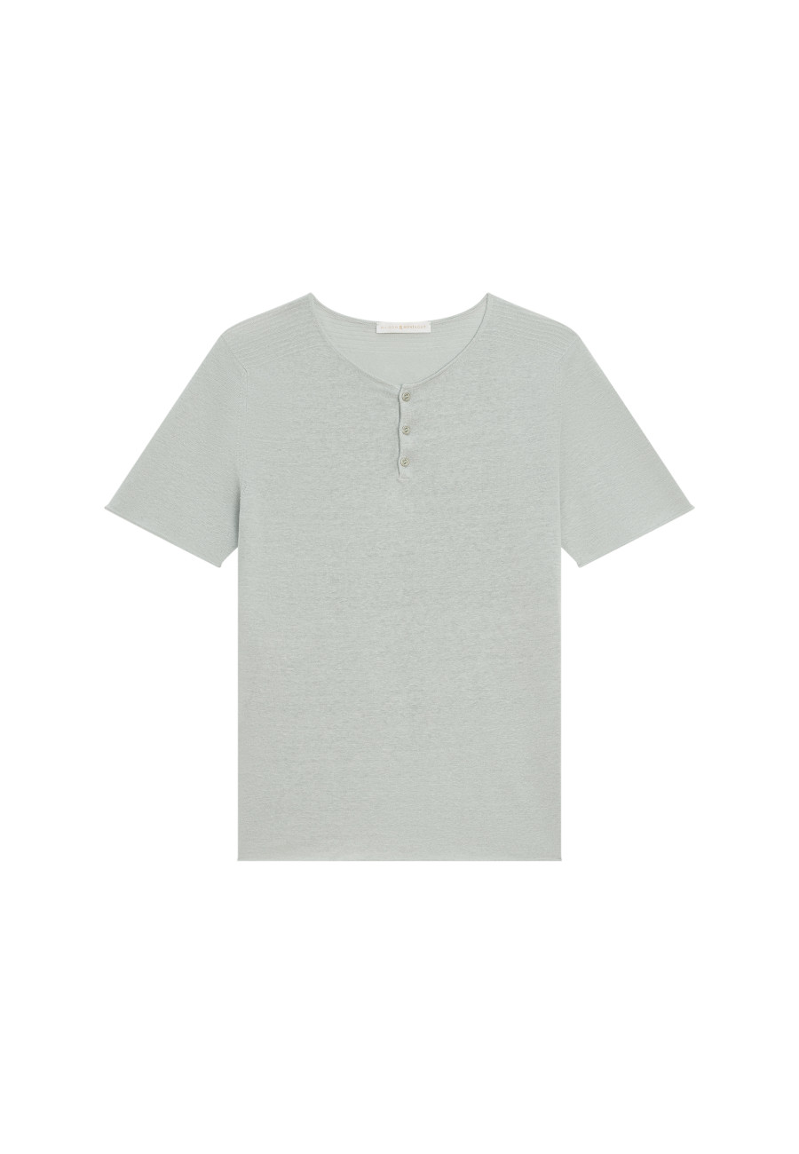 Button-neck T-shirt - LEONCE