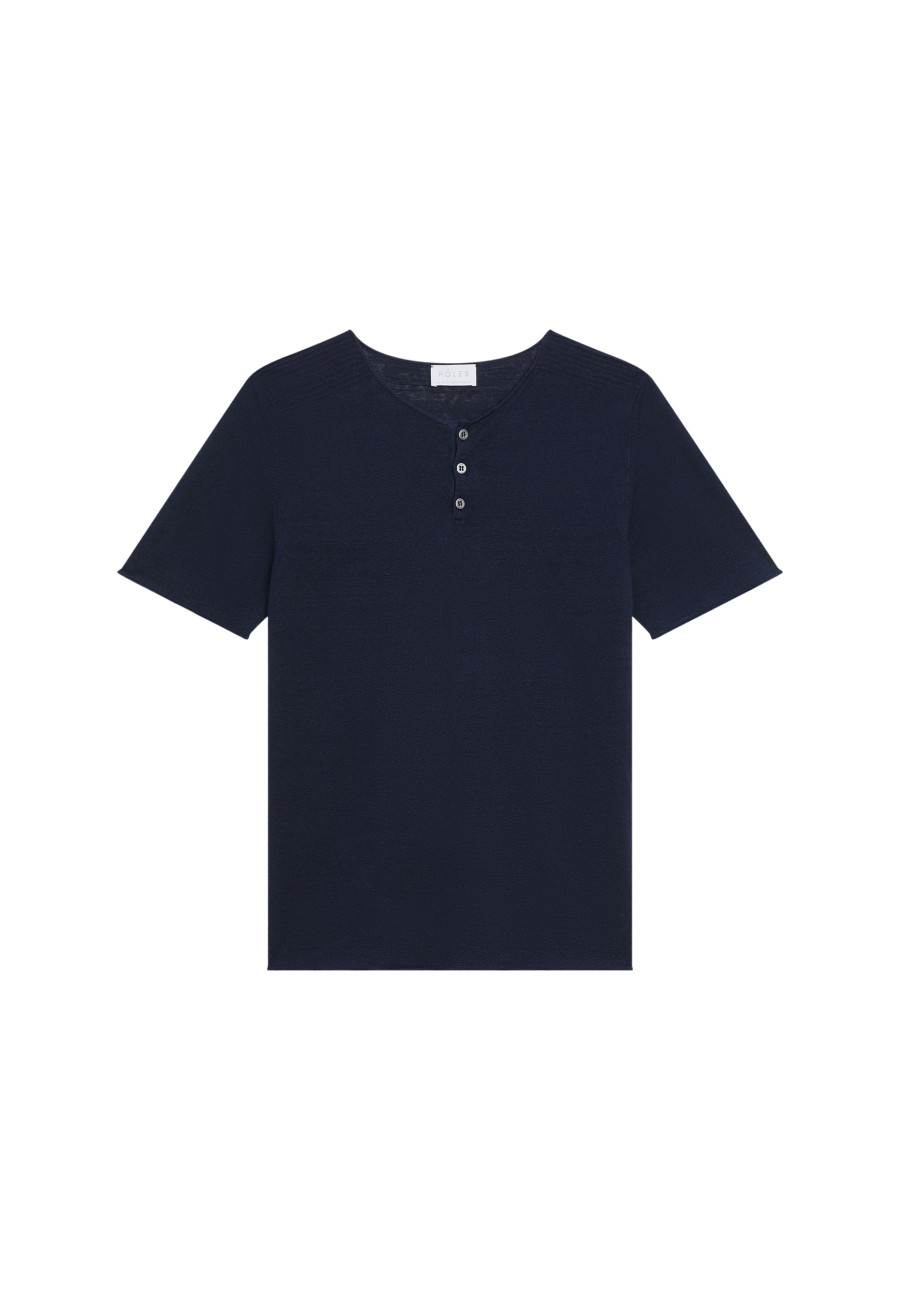 Button-neck T-shirt - LEONCE