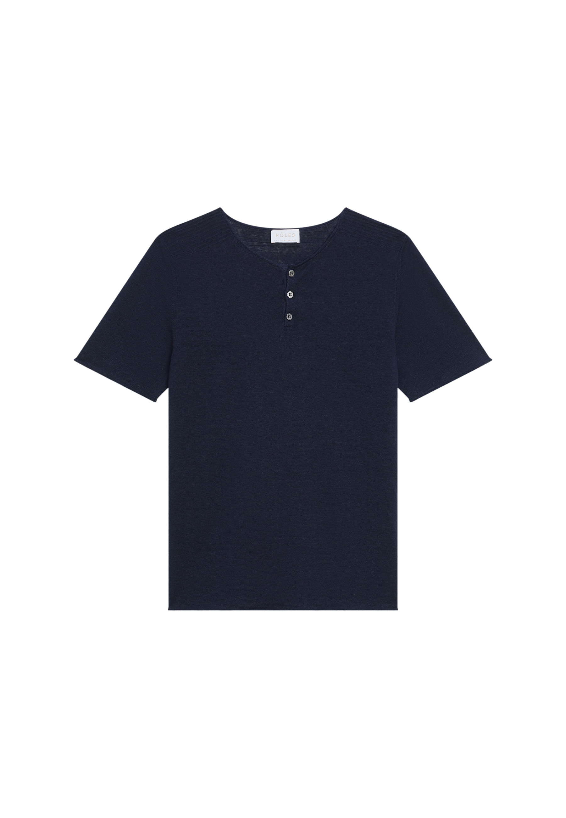 T-shirt col boutonné en lin - Leonce