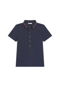 Short-sleeved cotton jersey shirt - Baccara