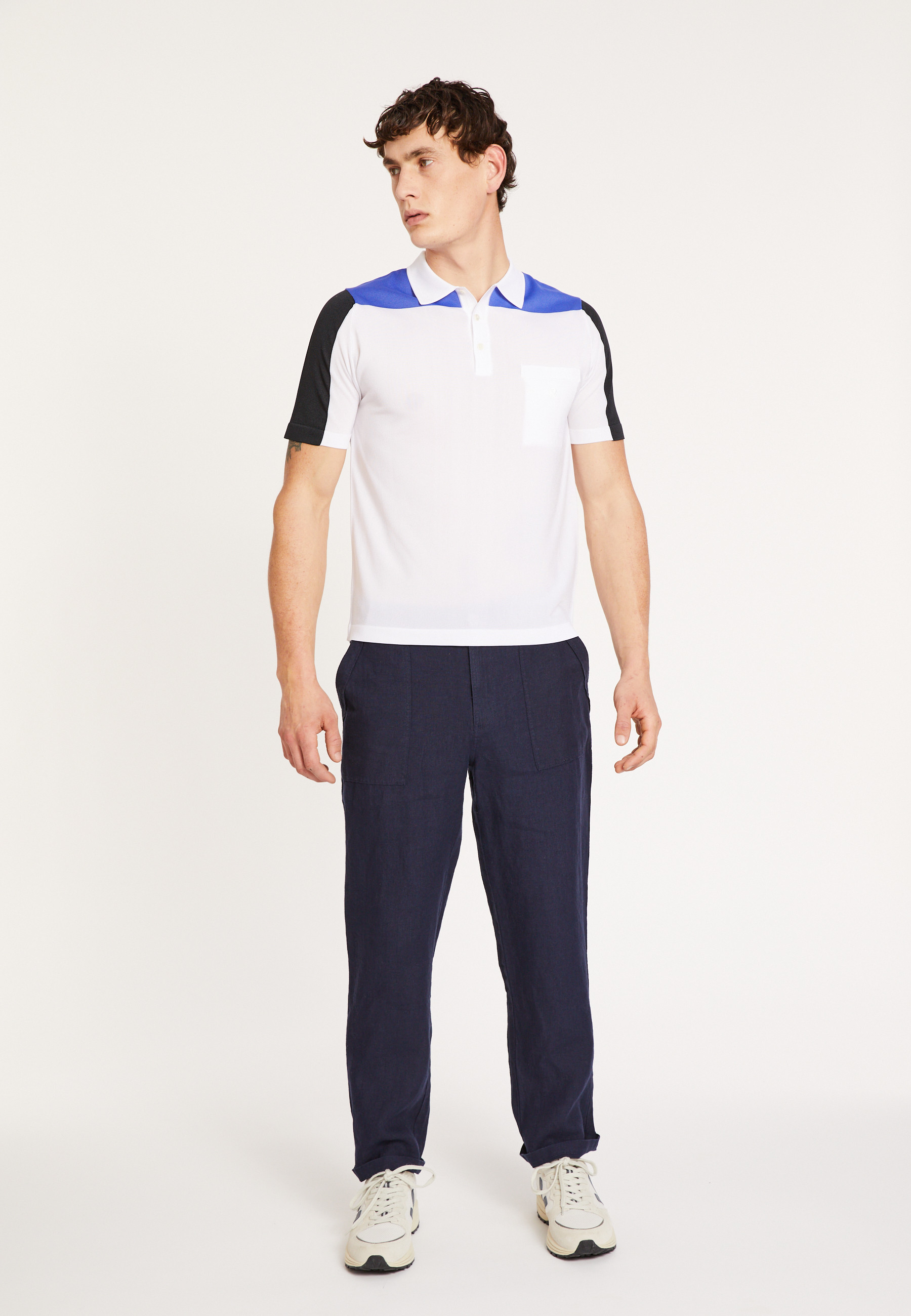 Polo shirt Fil Lumiere tricolore - Fadel