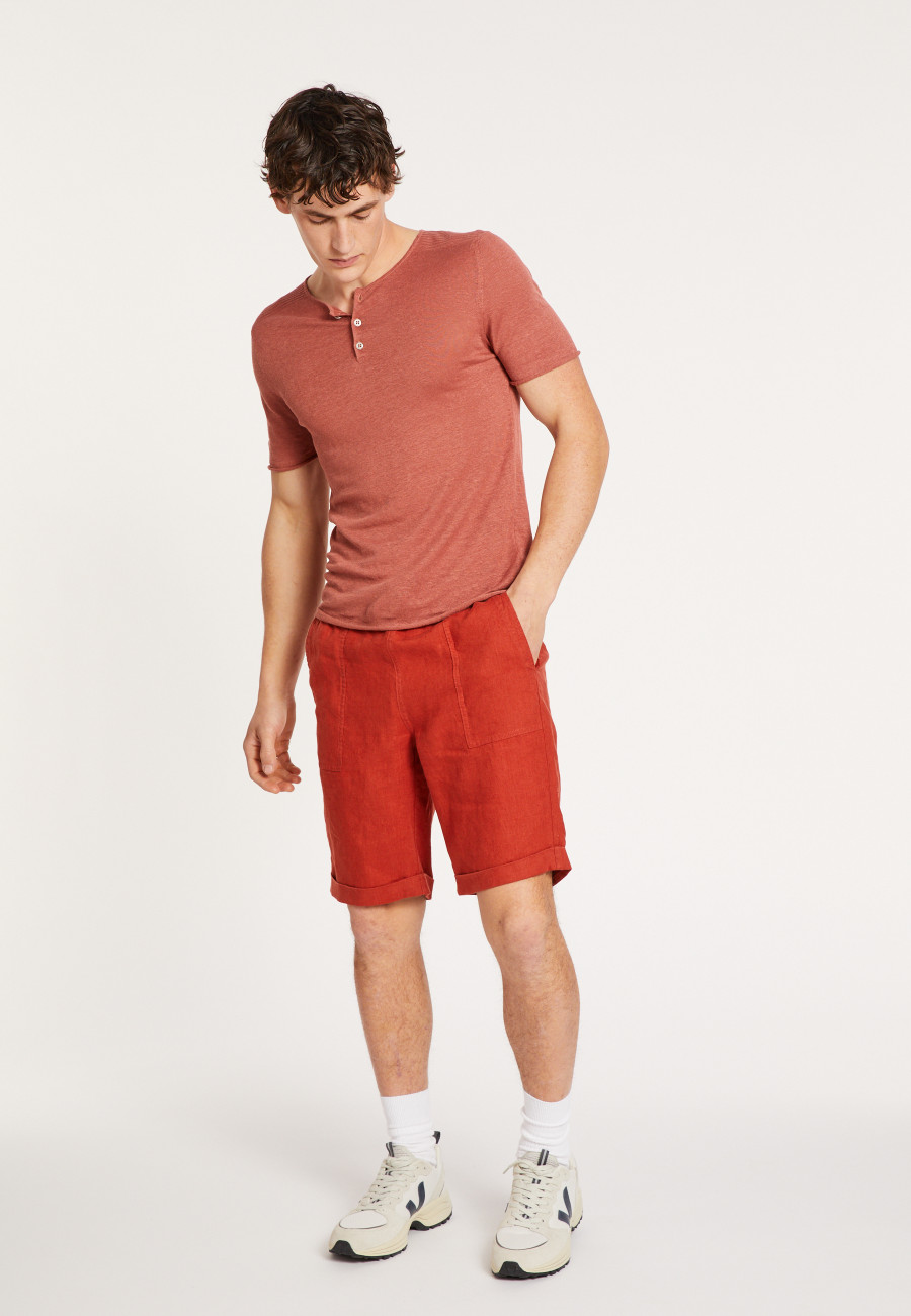 Button-neck T-shirt - LEONCE