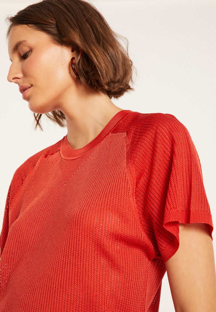 Ribbed Fil Lumiere T-shirt - Malory