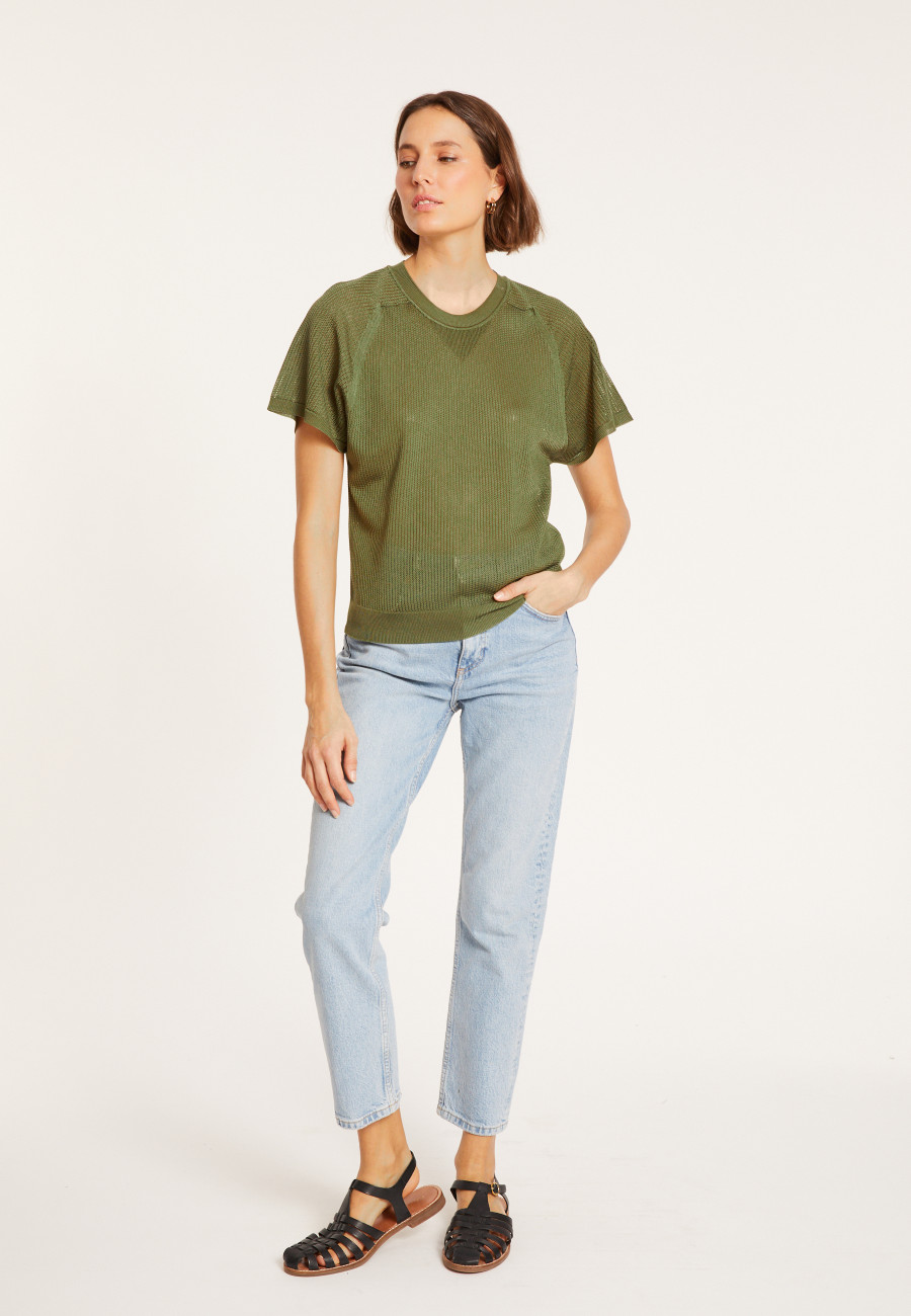 Ribbed Fil Lumiere T-shirt - Malory