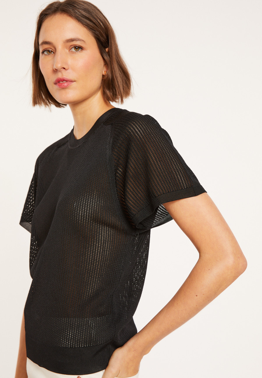 Ribbed Fil Lumiere T-shirt - Malory