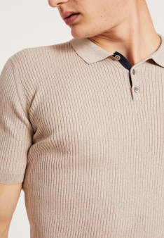 Cotton and wool polo shirt - LOU