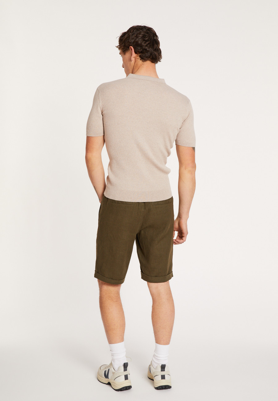 Camisa polo de algodão e lã merino - Loup