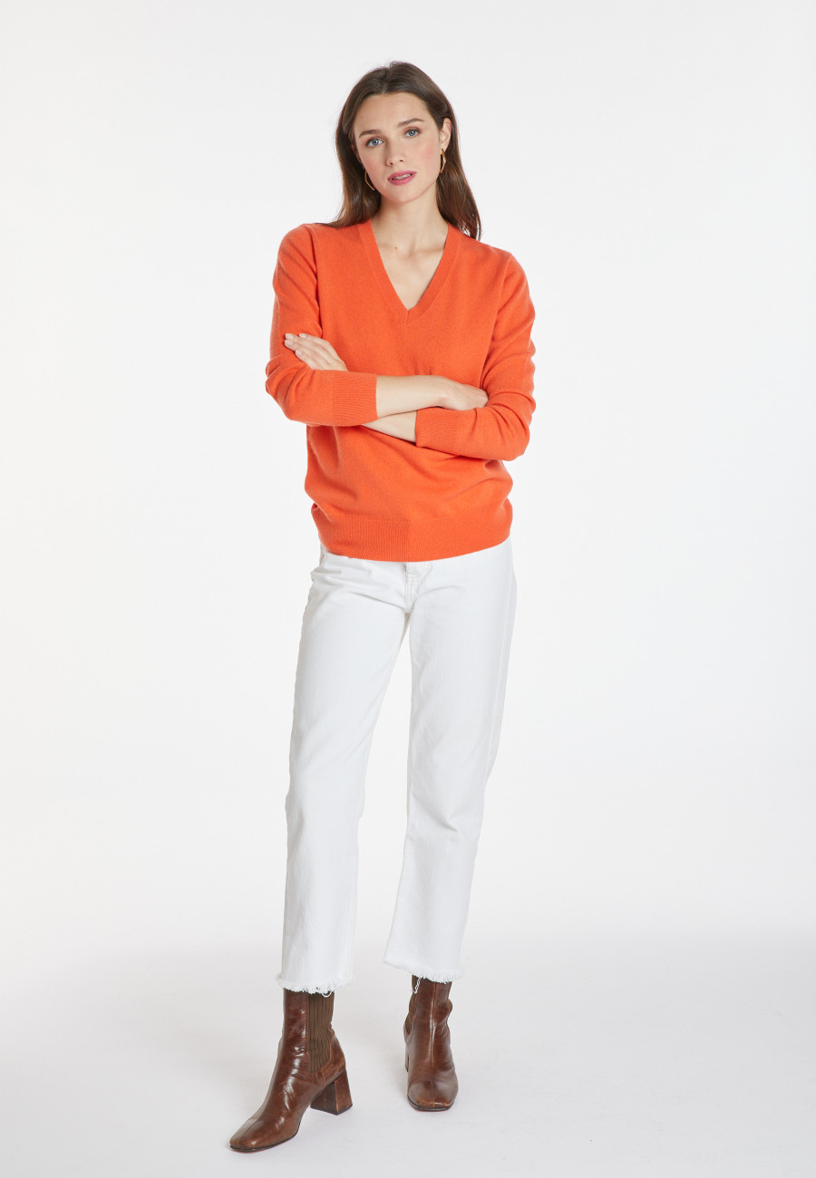 Suéter de cashmere com decote em V - Abel