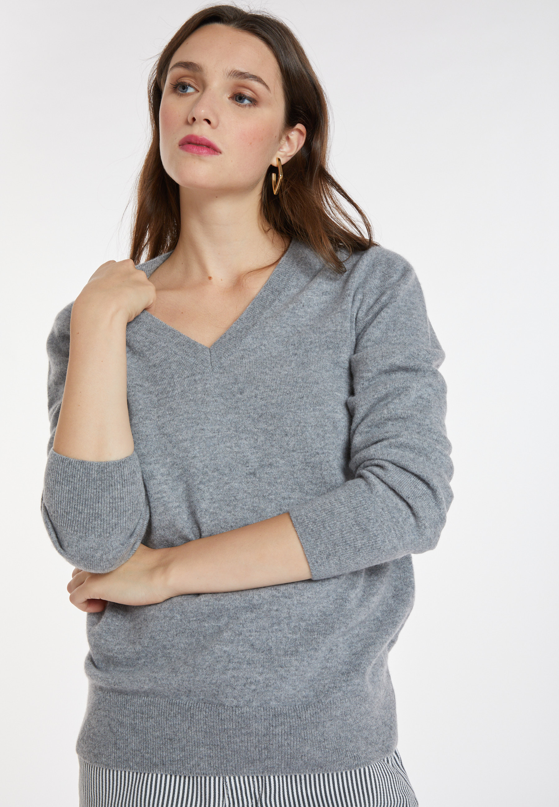 Pull col V en cachemire - Abel 8211