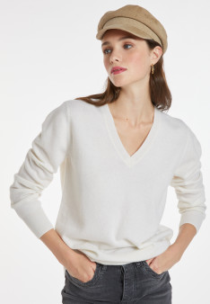 Pull col V en cachemire - Abel 8201