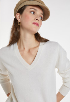 Pull col V en cachemire - Abel 8201