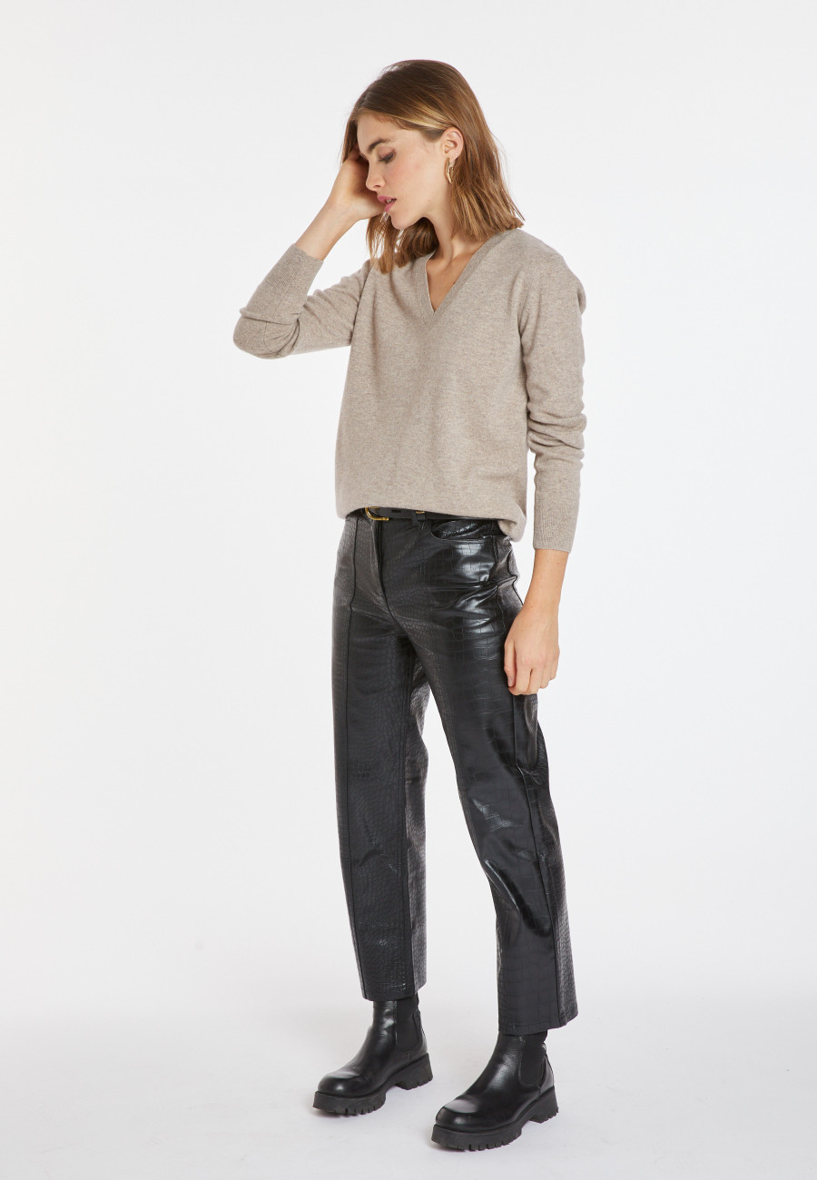 Suéter de cashmere com decote em V - Abel