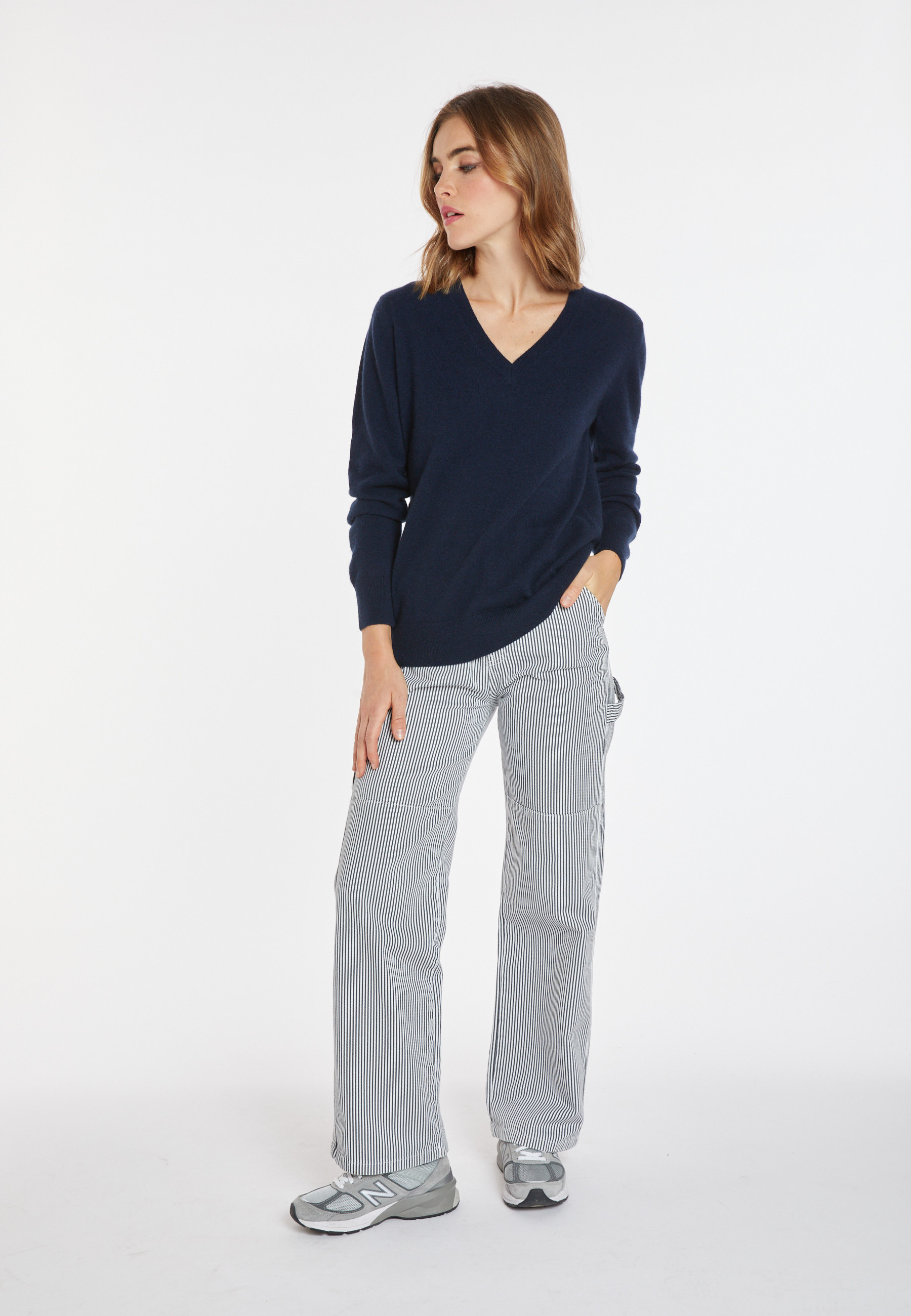 Pull col V en cachemire - Abel 8240