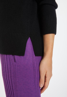 Turtleneck sweater with cashmere slits - Adena