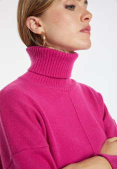 Turtleneck sweater with cashmere slits - Adena