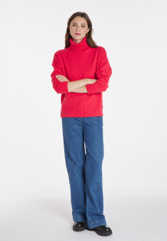 Pull col roulé à fentes en cachemire 4 fils - Adena 8280