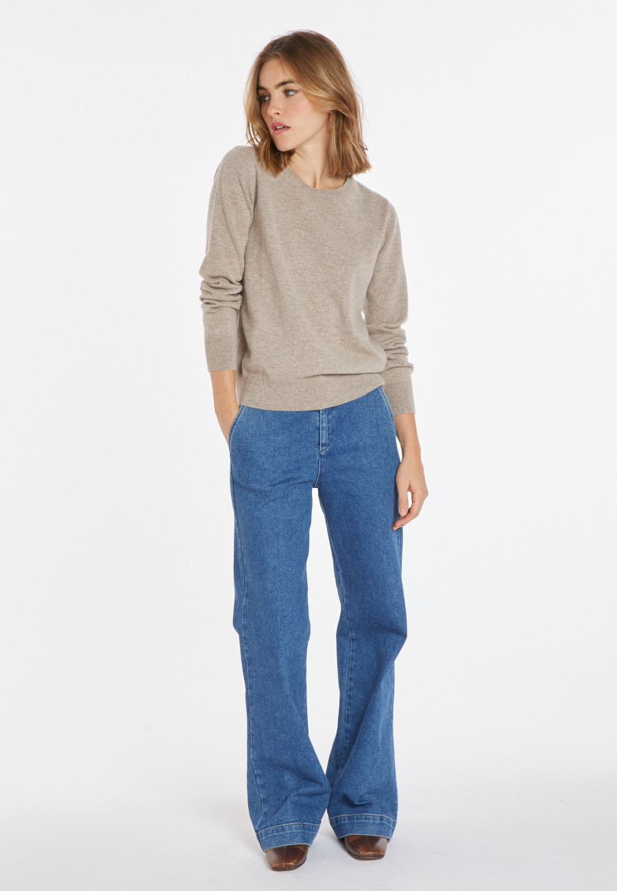 Suéter de cashmere com gola redonda - Abeline