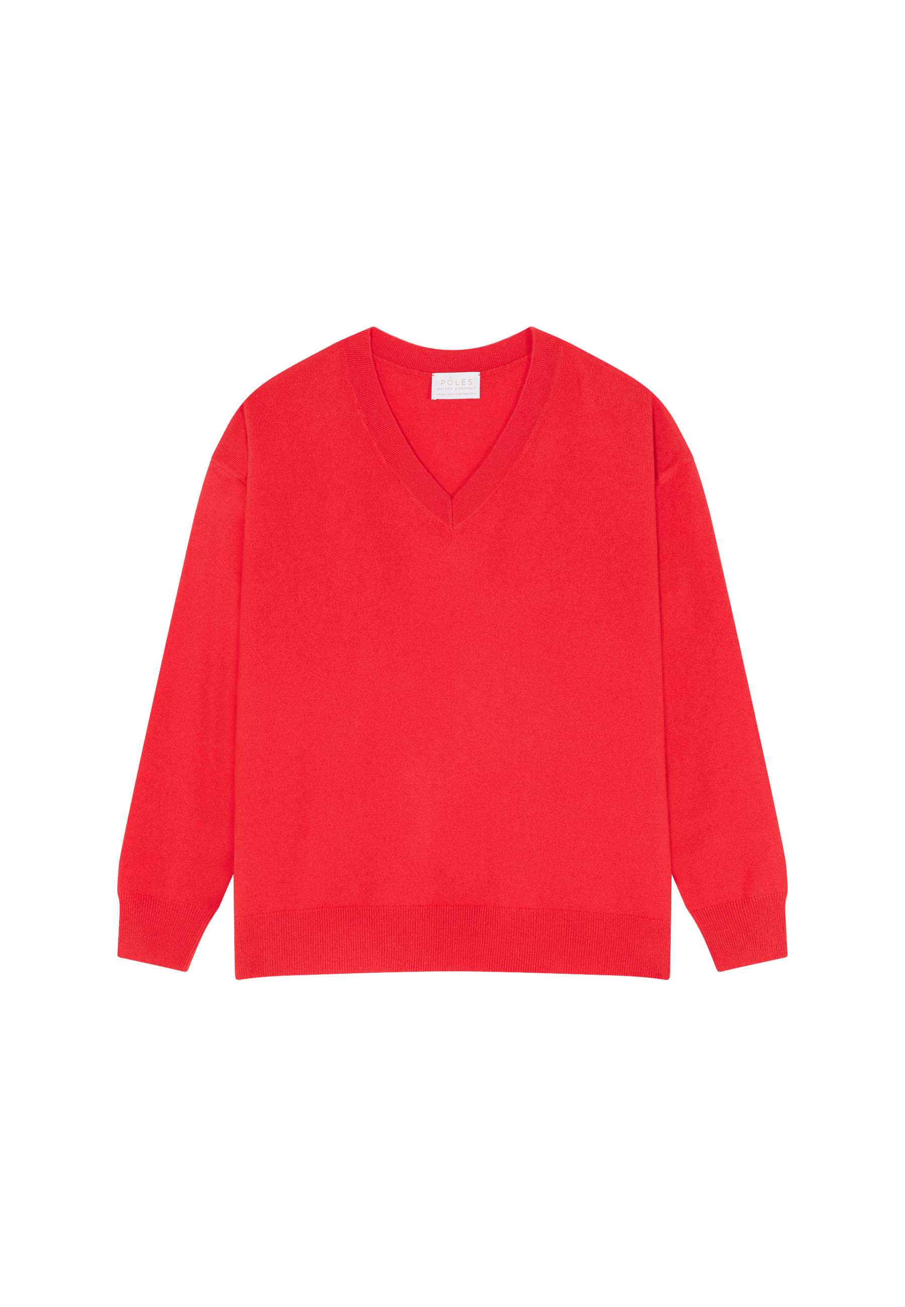Loose sweater with V-neck slits in cashmere - Alienor
