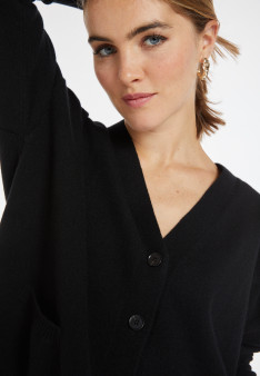 Cardigan en cachemire boutonné à poches - Ariel 8210