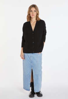 Cardigan en cachemire boutonné à poches - Ariel 8210