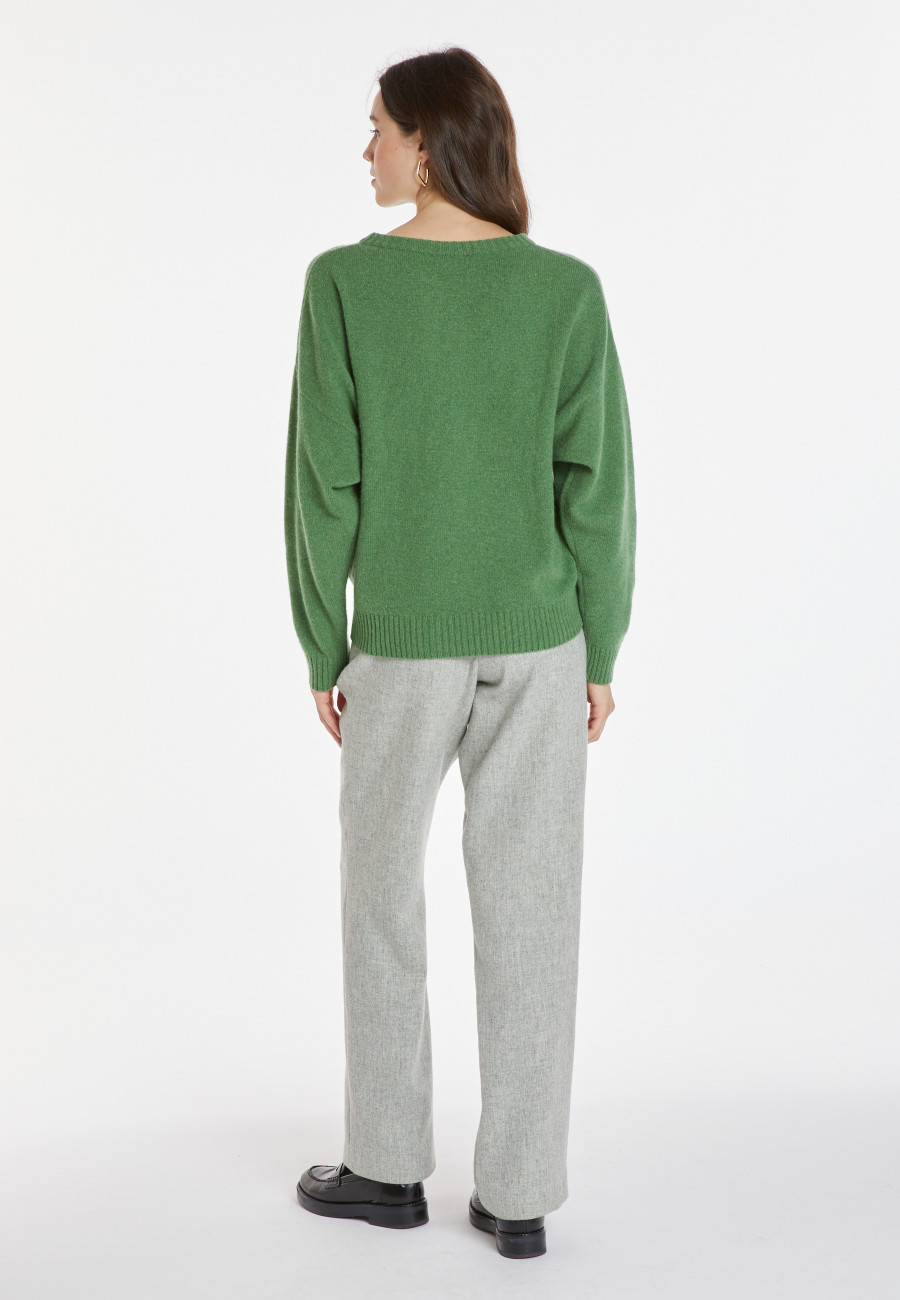 Suéter solto de cashmere e lã - Davina