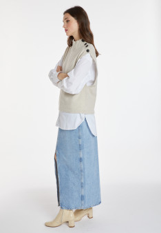 Pull sans manches en cachemire et laine - Anika 8201