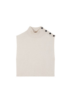 Pull sans manches en cachemire et laine - Anika 8201