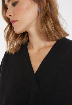 Loose-fitting V-neck cashmere and wool sweater - Chloé