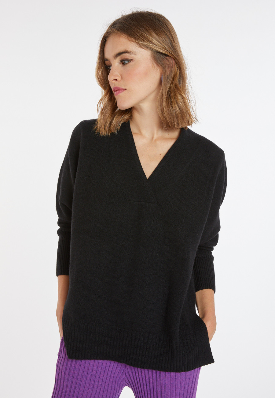 Suéter folgado de cashmere e lã - Chloé