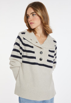 Cashmere and wool button-down sweater - Carmella