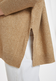 Loose-fitting turtleneck sweater in wool and cashmere - Clara