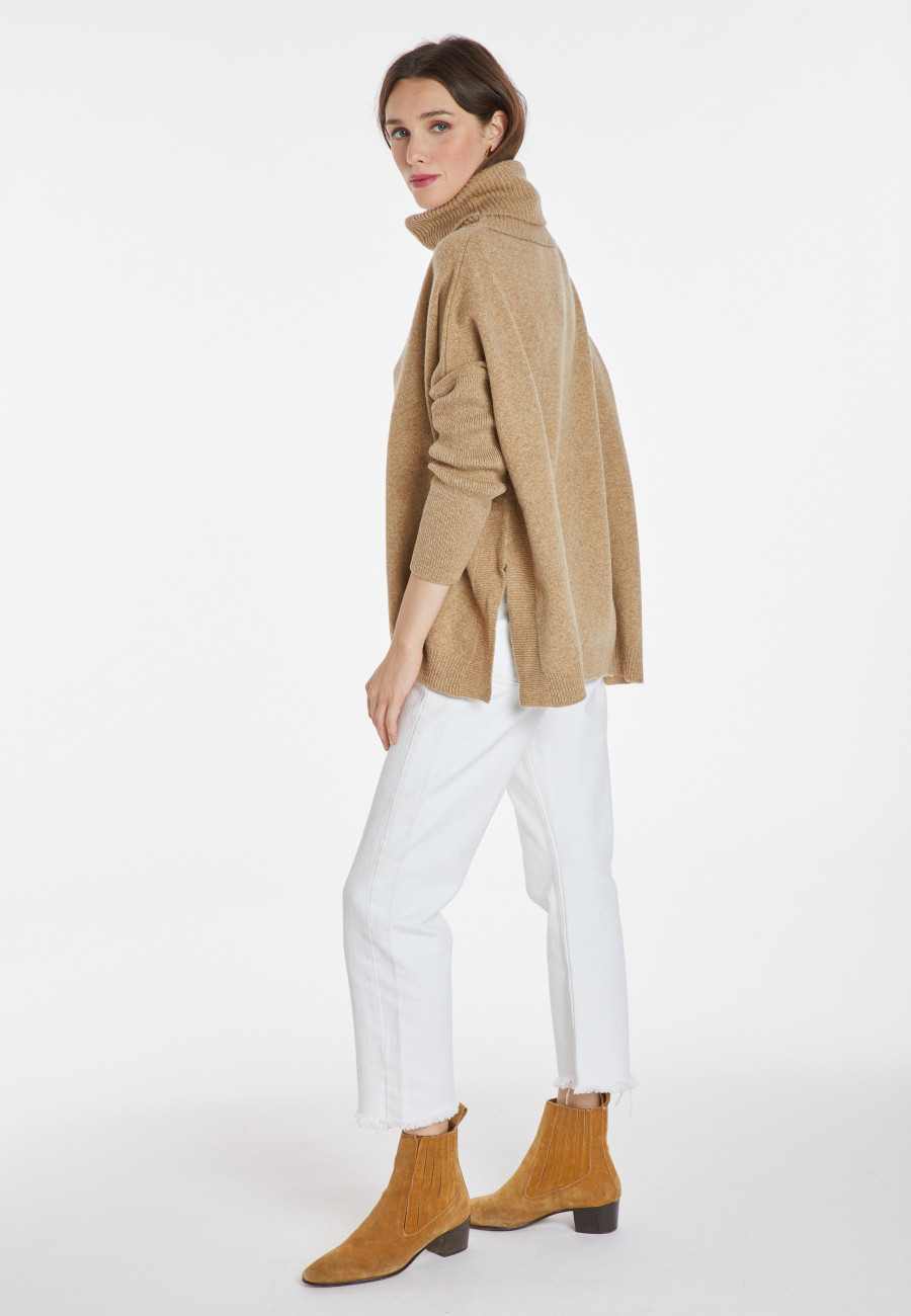 Suéter de gola alta de lã e cashmere - Clara