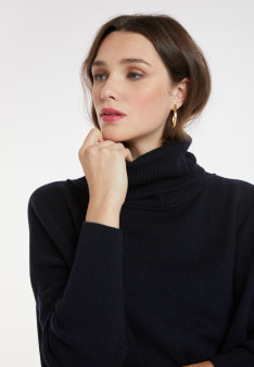 Loose-fitting turtleneck sweater in wool and cashmere - Clara