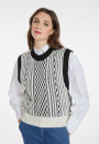 Pull sans manches en laine et cachemire - Clotilde 8349