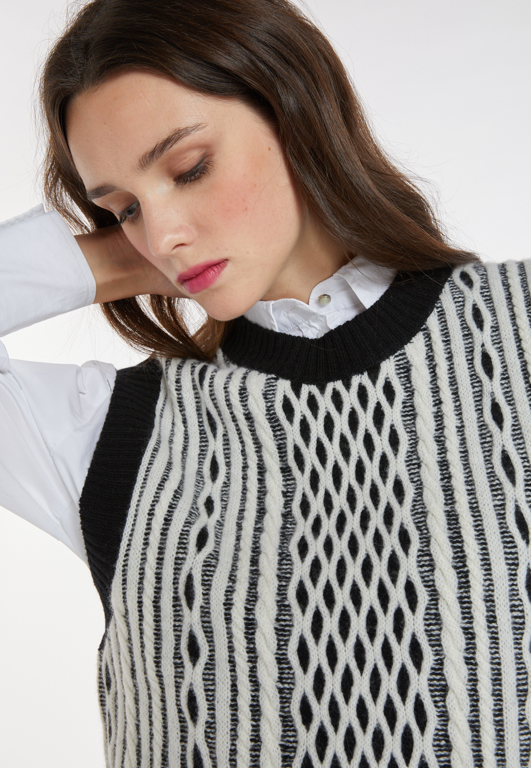 Pull sans manches en laine et cachemire - Clotilde 8349