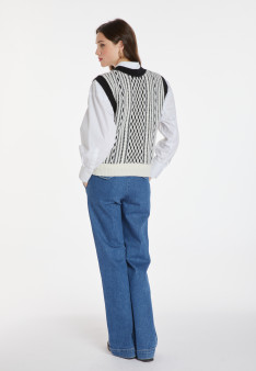 Sleeveless wool and cashmere sweater - Clotilde