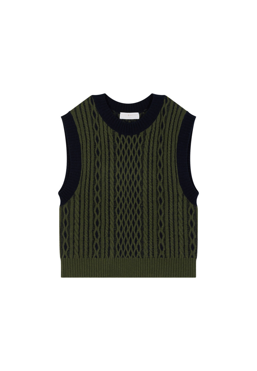 Sleeveless wool and cashmere sweater - Clotilde